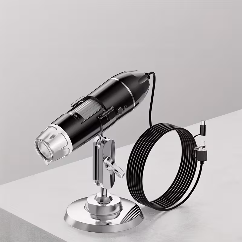 INSKAM 3-in-1 HD Digital Microscope, Portable Electronic Microscope with Smart Connection, Integrated Dustproof Design, Compatible with Laptop for Insect, Plant, Industrial & Textile Inspection