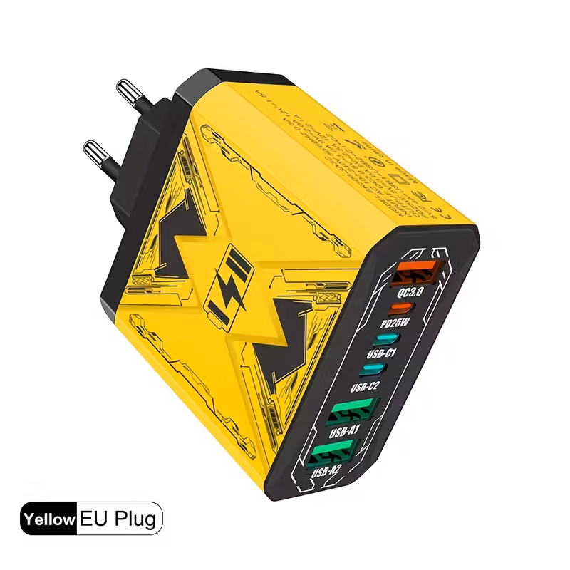 0W Charger 4-Port Wall Fast Charger, Suitable for Samsung and Compatible with iPhone 16/iPhone  view 3