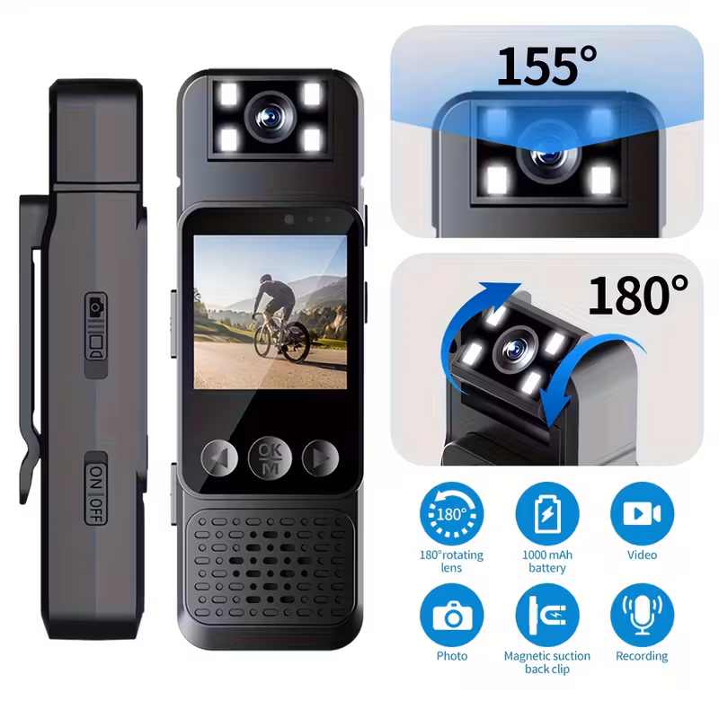 1080P FHD Body Camera with Audio and Video Recording, 